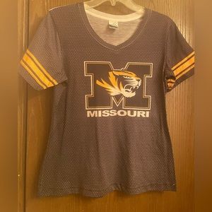 MIZZOU TIGERS - University of Missouri Black Cotton T-Shirt, Womens LARGE